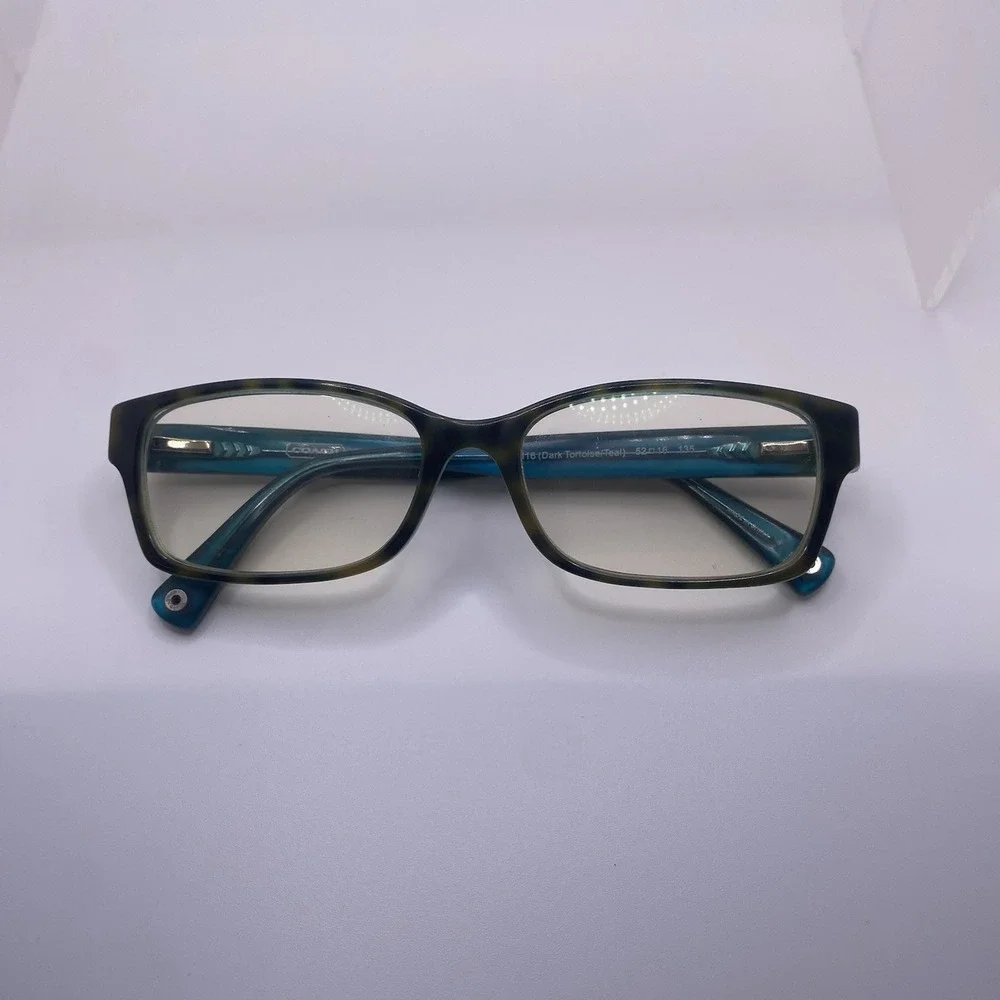 Coach Eyeglasses FRAME ONLY HC 6040 Brooklyn 52-16-135 Dark Tortoise Teal 840